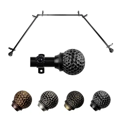 Rod Desyne Celio Bay Window Rod In Black