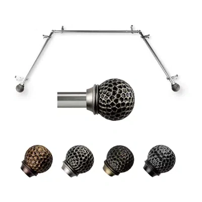 Rod Desyne Celio Bay Window Rod In Silver