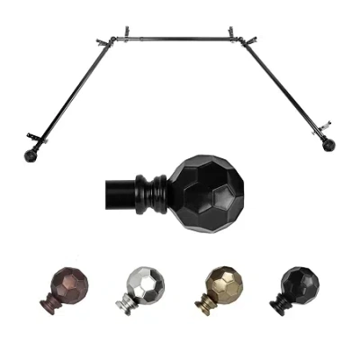 Rod Desyne Christiano Bay Window Rod In Black