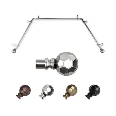 Rod Desyne Christiano Bay Window Rod In Silver