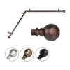 Rod Desyne Christiano Corner 3/4 In Adjustable Curtain Rod In Brown
