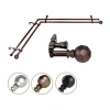 Rod Desyne Christiano Corner Double Curtain Rod In Brown