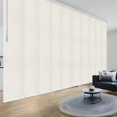 Rod Desyne Clay 10-panel Double Rail White Panel Track Extendable 120"-218"w X 94"h, Panel Width 23.5"