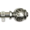 Rod Desyne Colette 1 In Adjustable Curtain Rod In Silver
