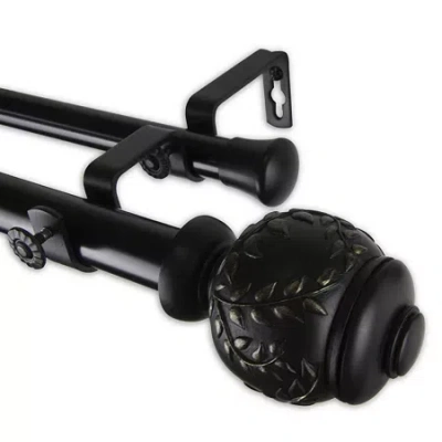 Rod Desyne Colette Double Curtain Rod In Black