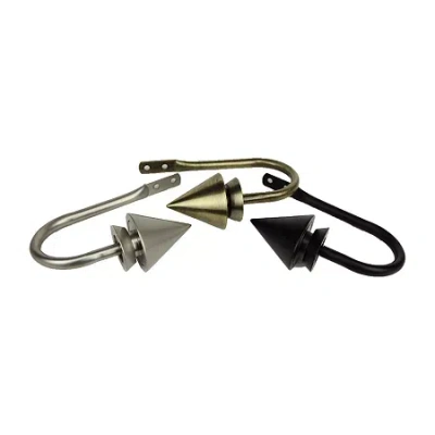 Rod Desyne Cone 2-pc. Curtain Holdback In Black