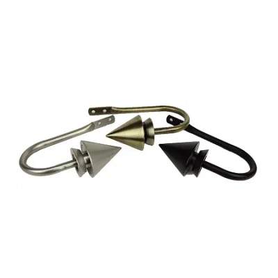 Rod Desyne Cone 2-pc. Curtain Holdback In Silver
