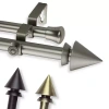 Rod Desyne Cone Double Curtain Rod In Silver