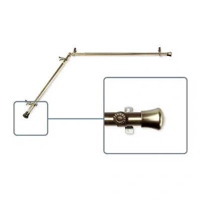 Rod Desyne Corner 13/16 In Adjustable Curtain Rod In Sand