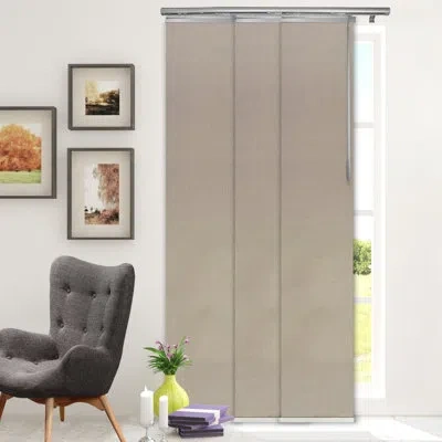 Rod Desyne Cornsilk 3-panel Single Rail Panel Track Extendable 28"-43" W X 91.4"h, Panel Width 15.75"