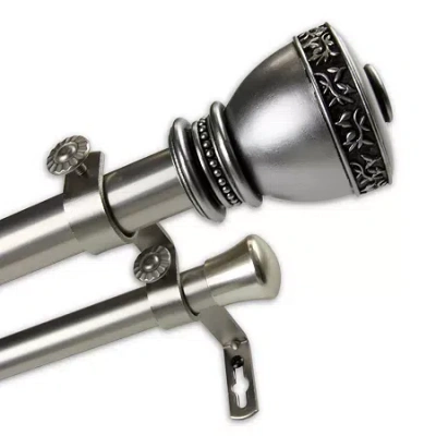 Rod Desyne Delaney Double Curtain Rod In Silver