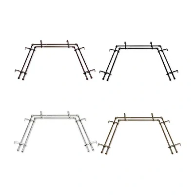 Rod Desyne Double Bay Window Rod In Silver