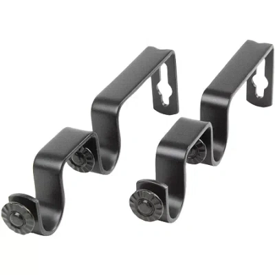 Rod Desyne Double Wall Brackets In Black