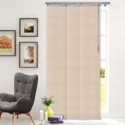 Rod Desyne Dunmore Cream 3-panel Single Rail Panel Track Extendable 28"-43" W X 91.4"h, Panel Width 15.75"