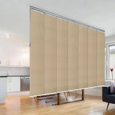 Rod Desyne Dunmore Cream Single Rail Panel Track Extendable 58"-98"w X 91.4"h, Panel Width 15.75"