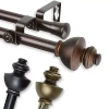 Rod Desyne Dynasty 13/16" Adjustable Double Curtain Rod In Brown