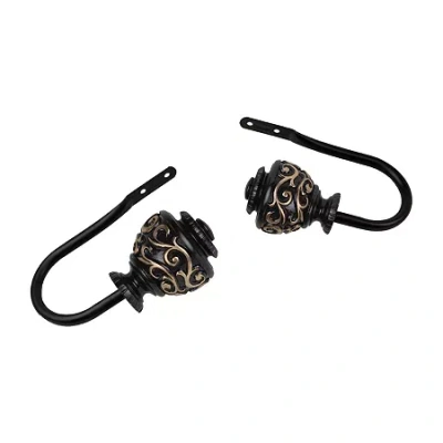 Rod Desyne Eleanor 2-pc. Curtain Holdback In Black