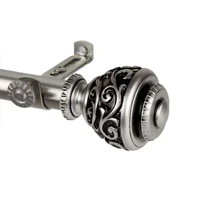 Rod Desyne Eleanor 3/4 In Adjustable Curtain Rod In Silver