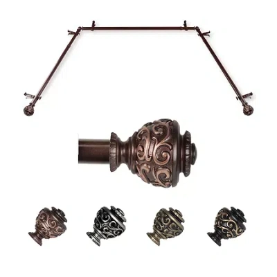 Rod Desyne Eleanor Bay Window Rod In Brown