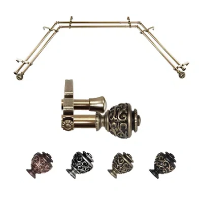 Rod Desyne Eleanor Double Bay Window Rod In Yellow