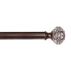 Rod Desyne Elsie 1 In Adjustable Curtain Rod In Brown