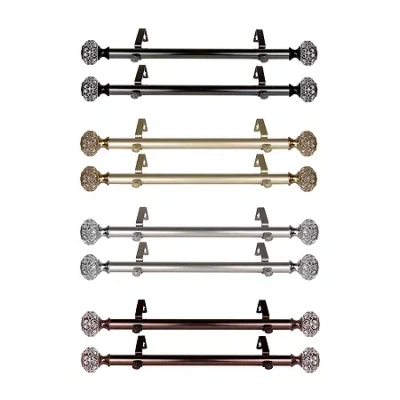 Rod Desyne Elsie 1 In Adjustable Side Curtain Rod In Brown