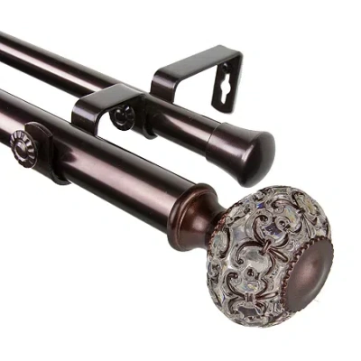 Rod Desyne Elsie Double Curtain Rod In Brown