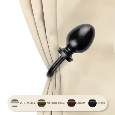 Rod Desyne Emeka 2-pc. Curtain Holdback In Black