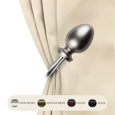 Rod Desyne Emeka 2-pc. Curtain Holdback In Silver