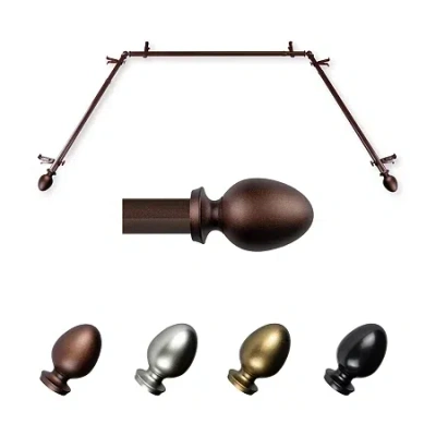 Rod Desyne Emeka Bay Window Rod In Brown