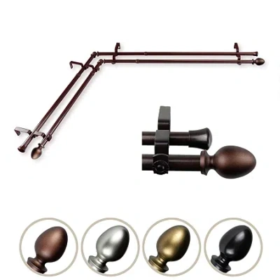 Rod Desyne Emeka Corner Double Curtain Rod In Brown