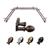 Rod Desyne Emeka Double Bay Window Rod In Brown