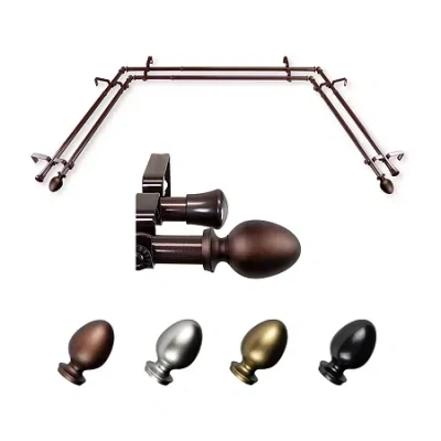 Rod Desyne Emeka Double Bay Window Rod In Brown