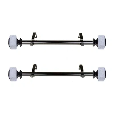 Rod Desyne Estelle 1 In Adjustable Side Curtain Rod In Black