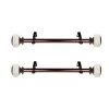 Rod Desyne Estelle 1 In Adjustable Side Curtain Rod In Brown