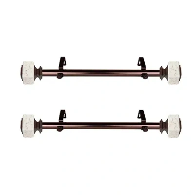 Rod Desyne Estelle 1 In Adjustable Side Curtain Rod In Brown