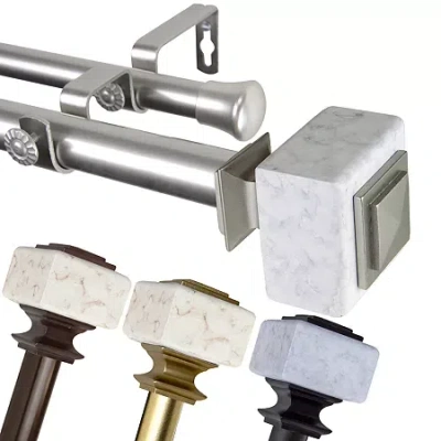 Rod Desyne Estelle Double Curtain Rod In Black