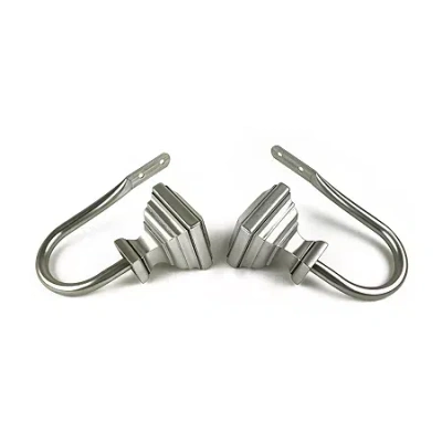 Rod Desyne Eudora 2-pc. Curtain Holdback In Silver