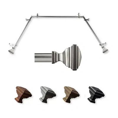 Rod Desyne Eudora Bay Window Rod In Silver