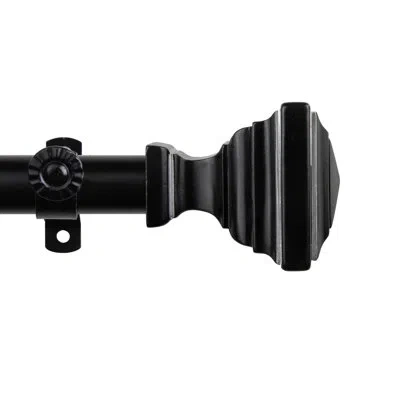 Rod Desyne Eudora Curtain Rod 3/4 Inch Dia In Black