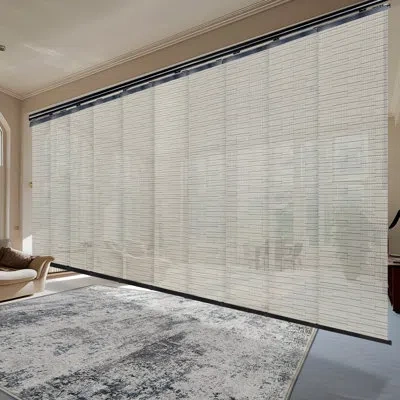 Rod Desyne Extendable Semi-sheer Vertical Blind In Black