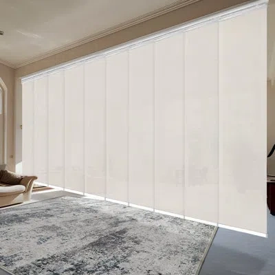 Rod Desyne Extendable Semi-sheer Vertical Blind In White