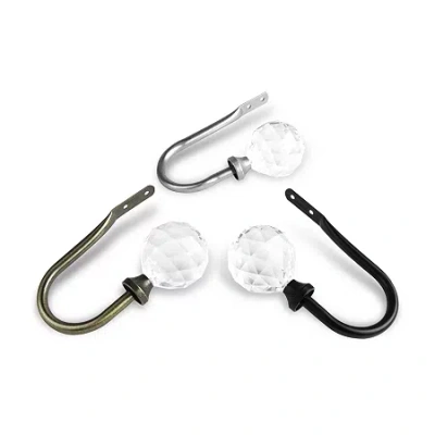 Rod Desyne Faceted 2-pc. Curtain Holdback In Black