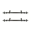 Rod Desyne Fernando 1 In Adjustable Side Curtain Rod In Black