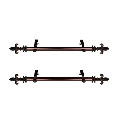 Rod Desyne Fernando 1 In Adjustable Side Curtain Rod In Brown