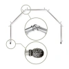 Rod Desyne Forest 5-sided Bay Window Rod In Silver