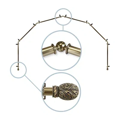 Rod Desyne Forest 6-sided Bay Window Rod In Brown