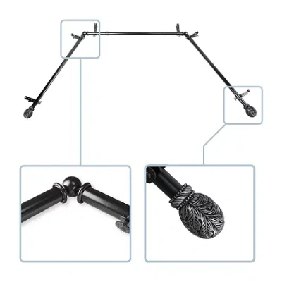 Rod Desyne Forest Bay Window Rod In Black