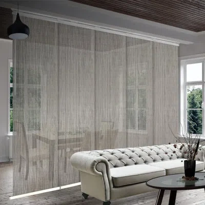 Rod Desyne Gabardine Semi-sheer Vertical Blind In White
