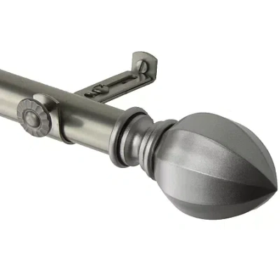 Rod Desyne Garnet 13/16" Adjustable Curtain Rod In Silver